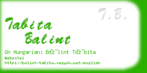 tabita balint business card